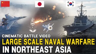 LARGE SCALE NAVAL WARFARE IN NORTHEAST AISA   (WORLD WAR III VIDEO 8)