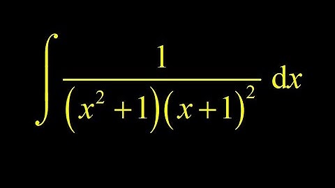 Partial fractions integral with irreducible quadratic and repeated linear factor 1/((x^2+1)(x+1)^2)