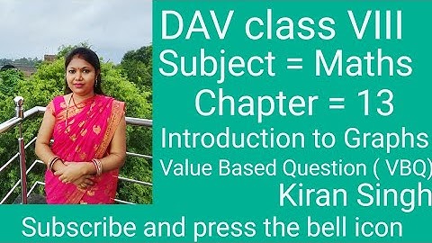 DAV class VIII maths, ch-13, Introduction to Graphs, VBQ question by Kiran singh maths Pathshala.
