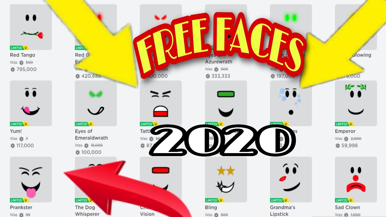 Free Faces How To Get Free Faces On Roblox 2020 Youtube - roblox free faces to wear