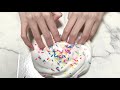 【ASMR】ふわふわもちもちクレイスライムを作って遊ぶ❕🧁【音フェチ】slime 슬라임