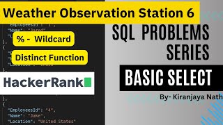 Weather Observation Station 6 Problem | % Wildcard | Distinct Function | SQL  HackerRank Solution