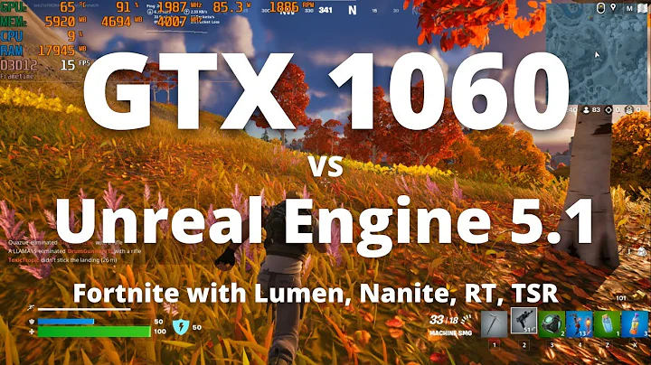 Fortnite에서 GTX 1060과 Unreal Engine 5.1의 성능 비교