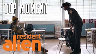 The Sheriff And Deputy Baker Play Good Cop, Bad Cop | Resident Alien | SYFY