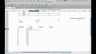 Calculus - C5 - Integration - RAM on a spreadsheet