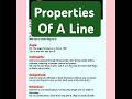 Properties Of A Line✅💫 |Uniqueness | Infinite points | Angle | straightness | Dimension | #shorts