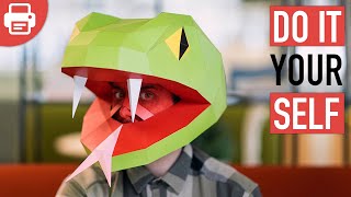 How to make a Snake / Cobra Mask with Paper or Cardboard | DIY Printable Template