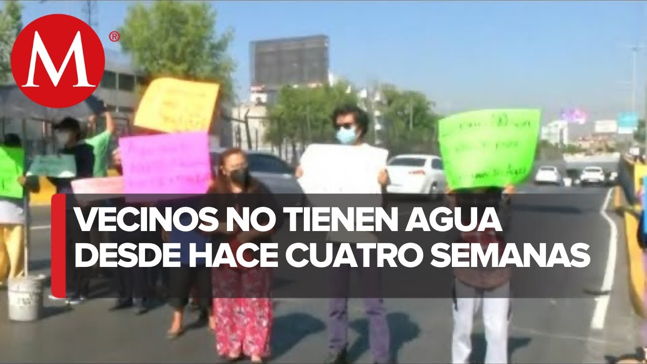 Vecinos protestan por falta de agua en CdMx - YouTube