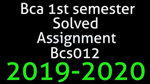 Bcs012 Solved assignment 2019-20 bca math 1st semester