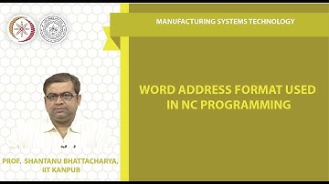 Word address format used in NC programming
