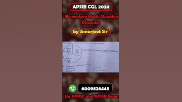 APSSB CGL 2024 I ELEMENTARY MATHS I by Amarjeet Sir #apssb #apssbcgl #apssbmaths