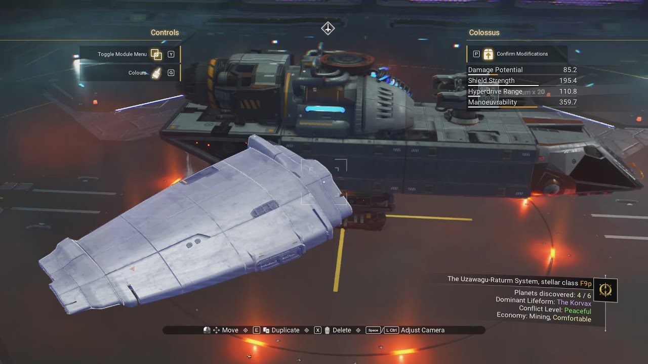 No Man's Sky Corvettes: How to rotate parts to any angle around the Z axis