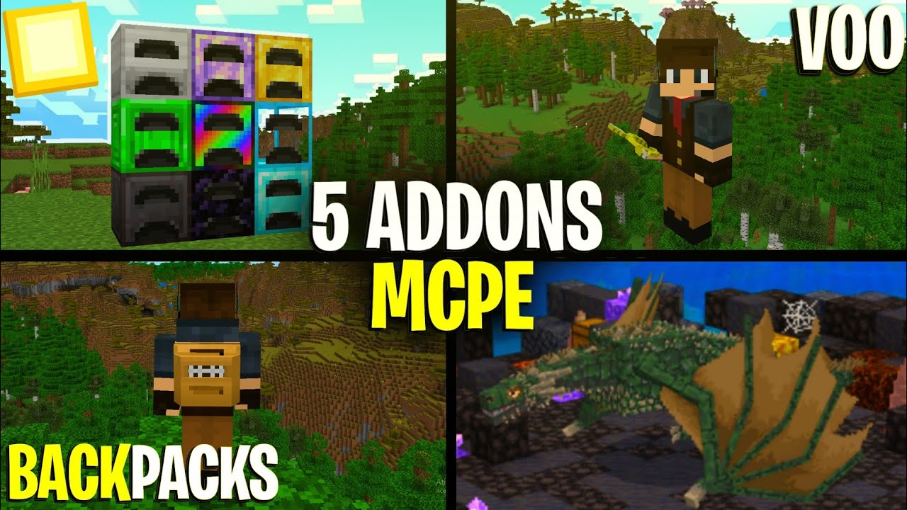 🔥 TOP 5 ADDONS PARA MINECRAFT PE 1.20.60 - YouTube