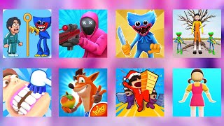 Squid Pin, Squid Sniper, Poppy Hit Master, Octopus Poppy Run Game, Teeth Runner, Shortcut Run, K Run screenshot 1