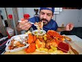 وجبة متنوعة من مطعم سوري دجاج وكرسبي وشاورما ولحم بعجين ومحمرة Rotisserie Chicken Shawarma Mukbang 