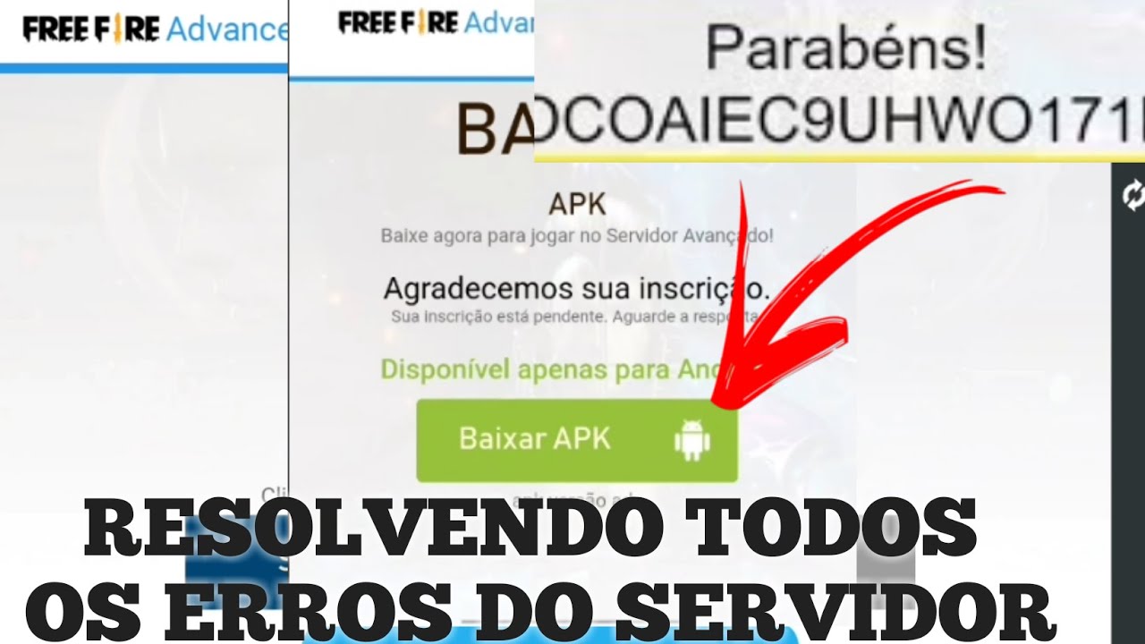 COMO PEGAR CODIGO DE ATIVAÇÃO DO SERVIDOR AVANÇADO DO FREE FIRE