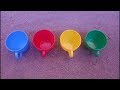Learn Colors for Children Sand Molds cups / Учим цвета на английском.Лепим куличики из песка