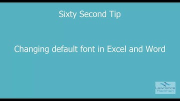 Changing default font in Excel and Word