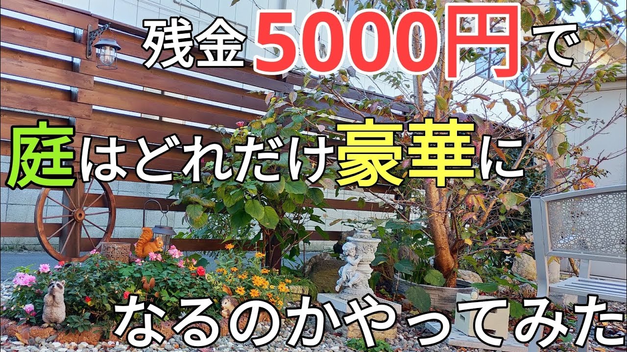 お庭にどうぞ、お値段自由 庭diy｜激安価格でかなり豪華なお庭になりました。 - YouTube