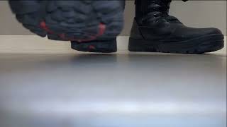 plastic crushed under my winter boots