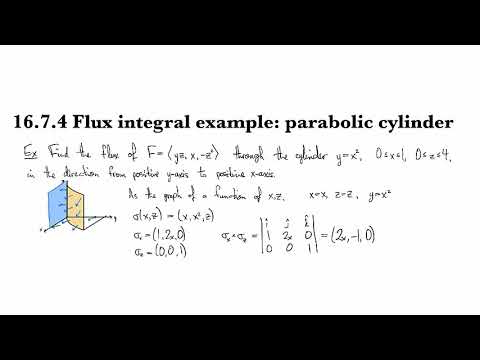 16.7.4 Flux integral example: parabolic cylinder