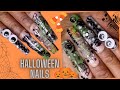 Easy Halloween Nail Art | Beginner Friendly | Nail Foil Nail Design | 3d Eye Balls | Acrylic Nails