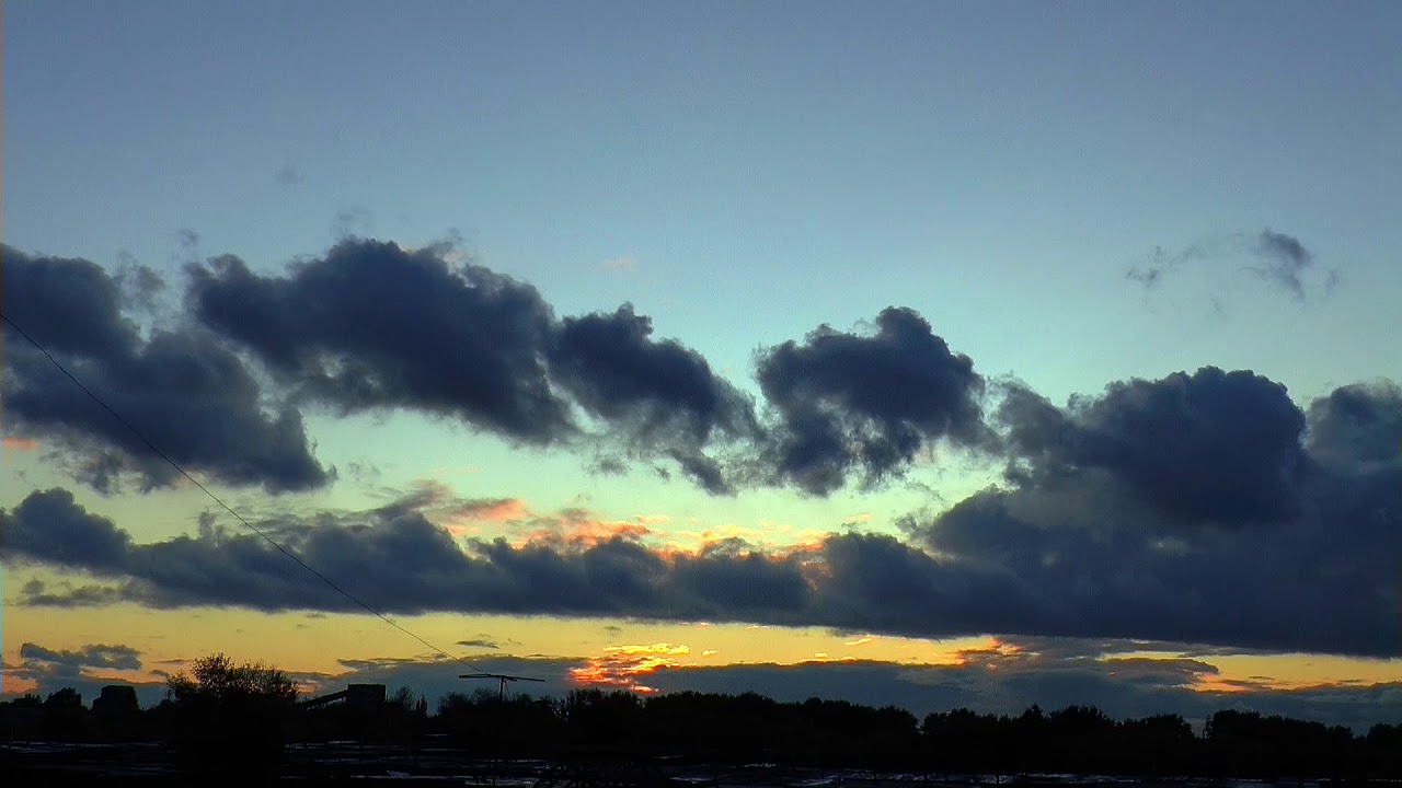 Облака, вечерняя заря из нашего окна. Михаил Киселёв - YouTube