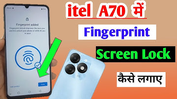 itel a70 display fingerprint setting/ itel a70 fingerprint screen lock /itel a70 display fingerprint