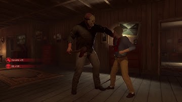 Friday the 13th The Game PS4 Jason Part 3 Gameplay With Bots (1/2)