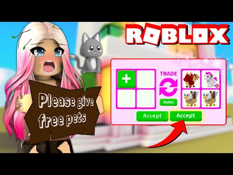 Wengie Being Poor In Roblox Adopt Me To See What Free Stuff People Would Trade Safe Videos For Kids - pet pikachu roblox