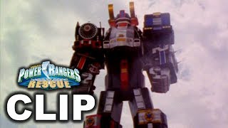 Power Rangers Lightspeed Rescue - Supertrain Megazord Debut (Rising From Ashes Episode)