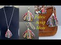 Recycling Fabric Scraps to Make A Tassel Necklace & Fabric Tassel Bag Charm | Colar | Bolsa charme