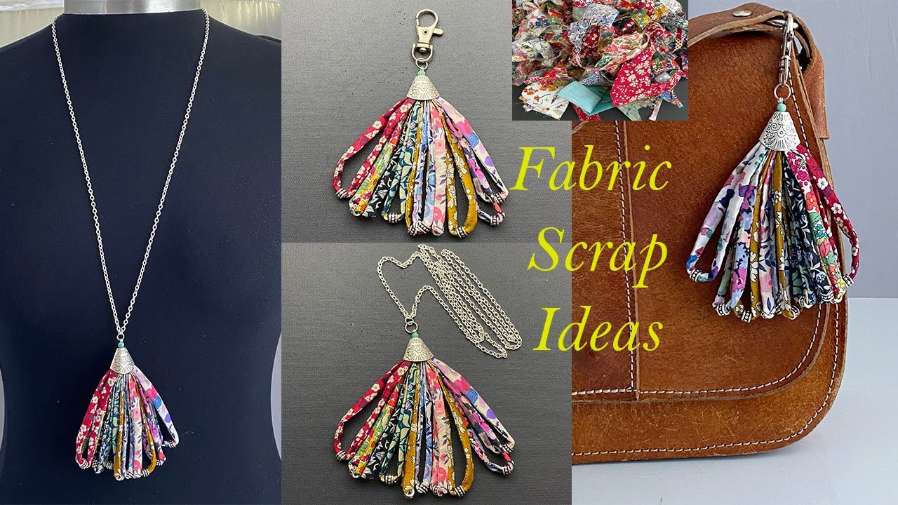 How to make colorful scrappy fabric tassels – Recycled Crafts