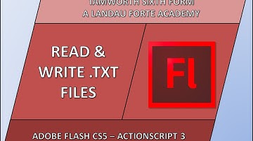 Flash Read and Write Text Files Tutorial