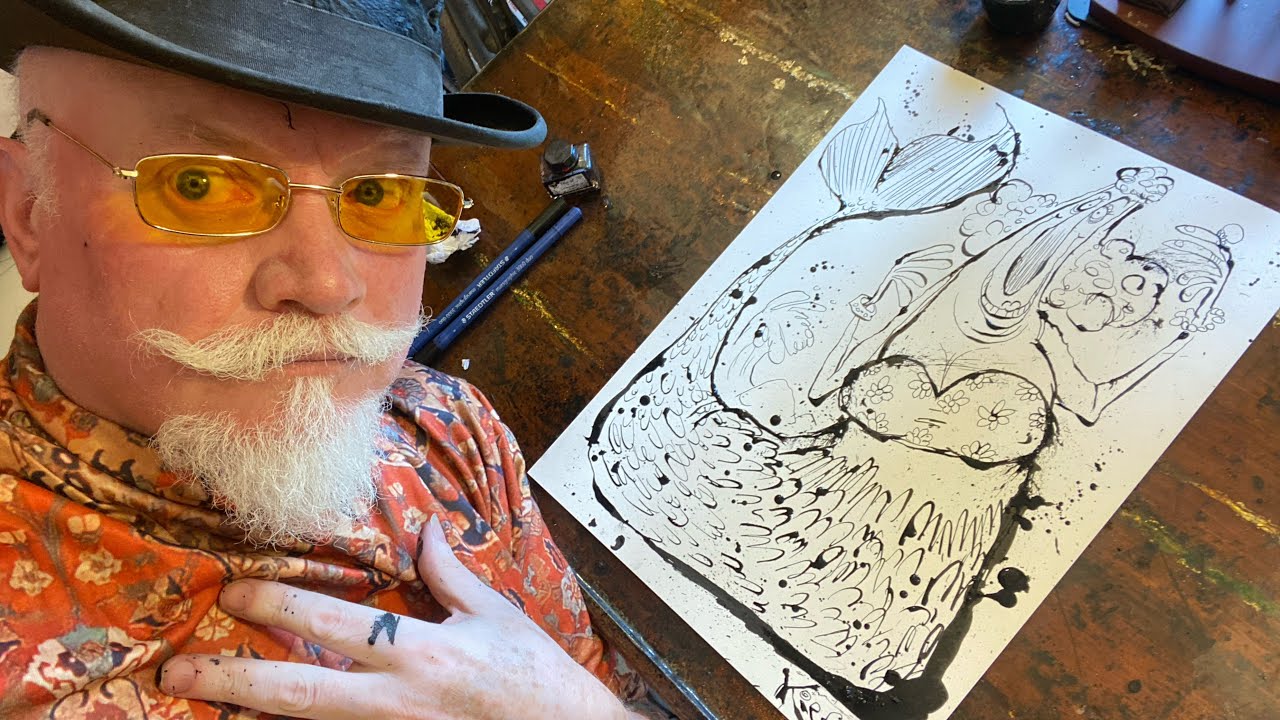 ILLUSTRATION of a MERMAID…..a funky one too! - YouTube
