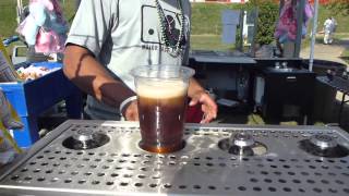 Beer poured from the bottom up!