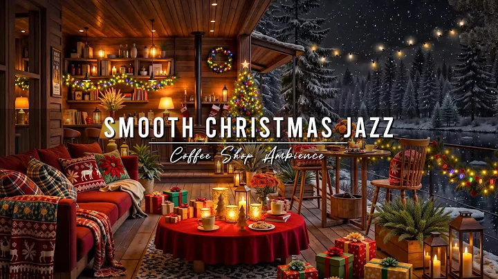 Cozy Christmas Coffee Shop Ambience with Jazz Relaxing Music 🎄 Smooth Christmas Jazz Music