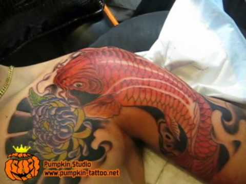 Pumpkin Studio_Koi Fish Lion Japanese Tattoo