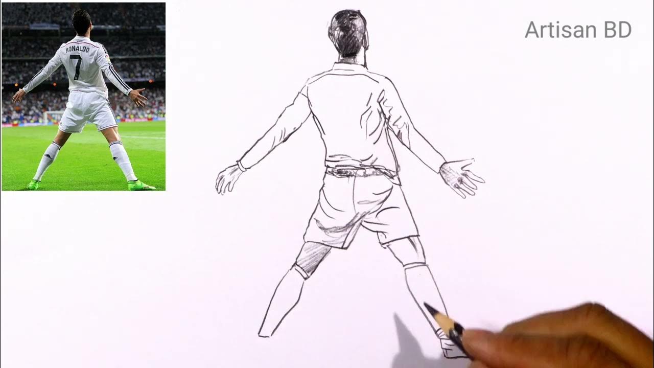How To Draw A Realistic Face Cristiano Ronaldo | Step By step Easy ...