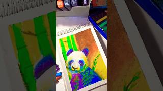 Oil Pastel drawing || Cute Panda Drawing || Panda Series 1 || shorts youtubefeed viralart art