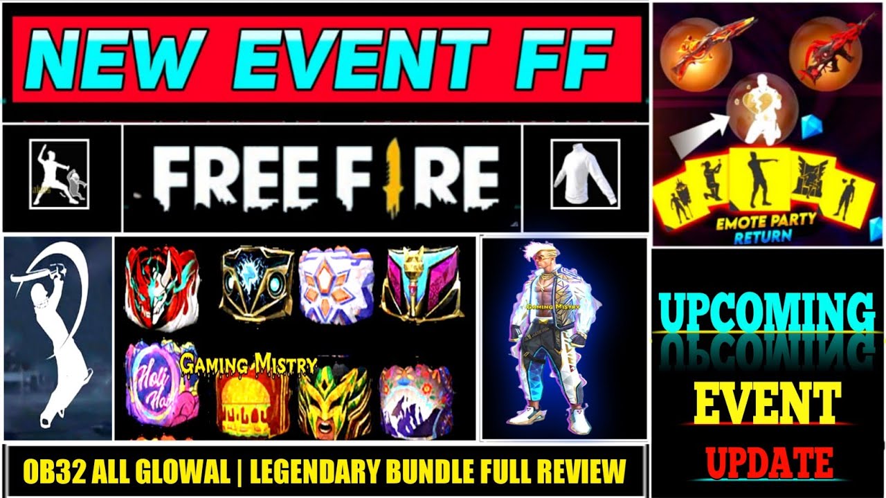OB32 UPDATE FREE FIRE | OB32 ALL GLOWAL REVIEW | OB32 LEGENDARY BUNDLE FULL REVIEW | FF NEW EVENT