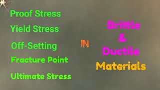 Proof Stress, Off-Setting, Yield Stress in Brittle and Ductile materials | Tamil