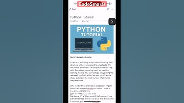 NumPy Array Reshaping #shorts #ai #shortsviral #shortsfeed #python #machinelearning #coding