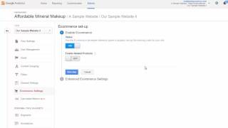 Ecommerce Configuration in Google Analytics