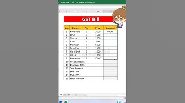 How to create bil with GST #gst #excel #bills