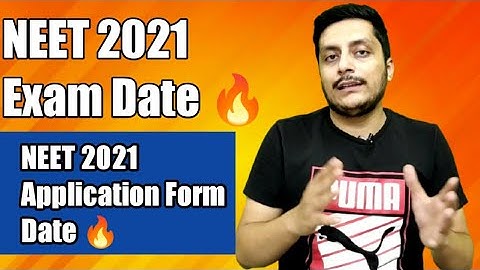 NEET 2021 Application Form Date 🔥 Official NEET Exam Date 2021 | NEET Latest News Today | Postponed
