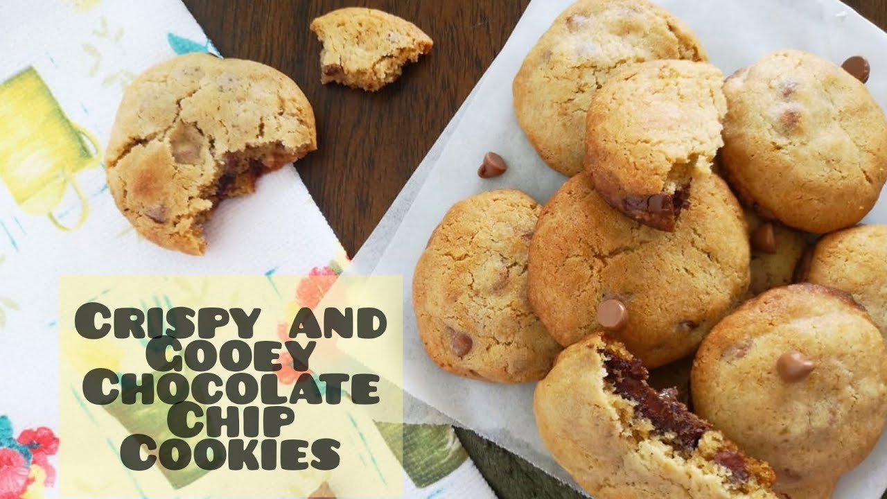 Crispy and Gooey Chocolate Chip Cookies - Few ingredients chocolate