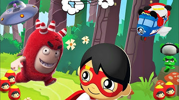 Oddbods Turbo Run VS Tag With Ryan New Race Who