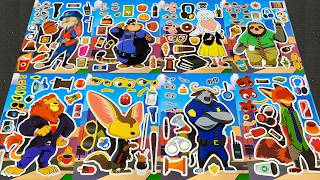 [🐰Paper DIY🐍] Disney ZOOTOPIA 2 Movie DIY with Make a Face Stickers with Gary Nibbles Pawbert! ASMR screenshot 3
