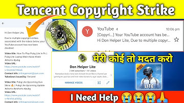Tencent Copyright Strike 😭 | Tencent Copyright Strike Pubg Lite | My 5 Channel Delete